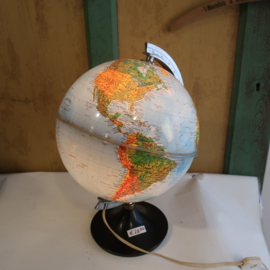Wereldbol globe origineel Ø 26 cm verlichting