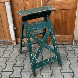Oude trap ladder schilders hout decoratie