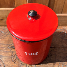 Pot bus emaille thee rood origineel