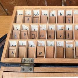 Letterdoos B.C.A origineel vintage retro hout
