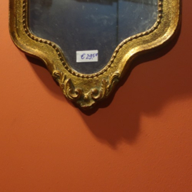 Spiegel barok brons kleur 37 x 63 VERKOCHT