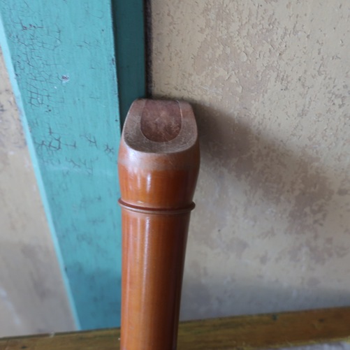 Blokfluit hout lengte 48,5 cm vintage in kist