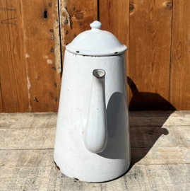 Koffiekan koffie pot emaille wit Ø 19 cm