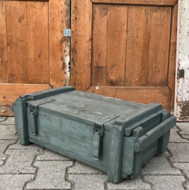 Houten kist legerkist munitie VERKOCHT