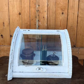 Vitrine kastje wit sier hoek pronk VERKOCHT