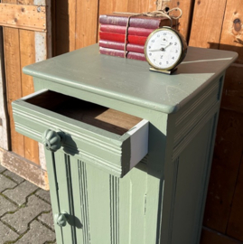 Nachtkastje hout groen 1930 halkastje
