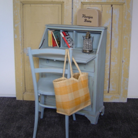 Buro bureau secretaire blauw krijt VERKOCHT