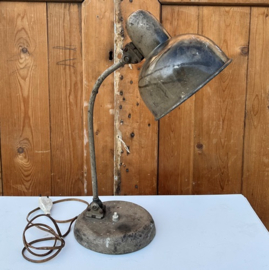 Tafel lamp metaal bureau buro vintage industrie