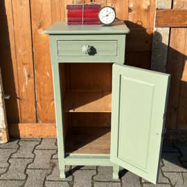 Nachtkastje hout groen 1930 halkastje