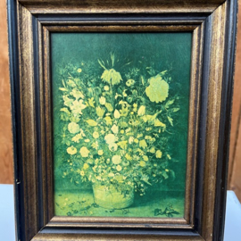 Stilleven bloemen boeket print lijst 19,5 x 24 cm