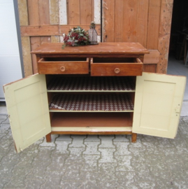 Commode brocante bruin origineel VERKOCHT