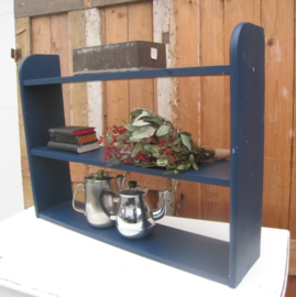 Wandschap 85 cm blauw boekenschap VERKOCHT