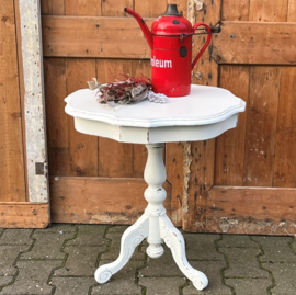 Wijntafel bijzettafel haltafel wit 53 cm VERKOCHT