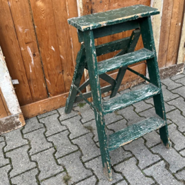 Oude trap ladder schilders hout decoratie