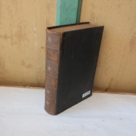 Oud boek 1907 rug van leer origineel 25 x 17,5