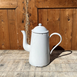 Koffiekan koffie pot emaille wit Ø 19 cm