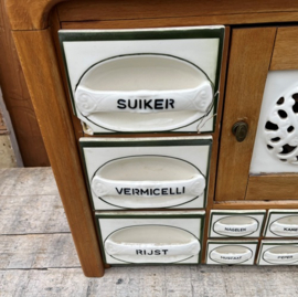 Grutterskast kruidenkast porselein origineel