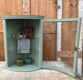 Vitrine kastje sier hoek pronk Engeland groen
