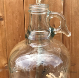 Fles glas origineel half gallon VERKOCHT