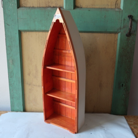 Boekenkastje type boot kano skiff 69 cm