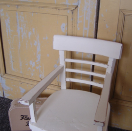 Kinderstoel wit brocante stoeltje hout VERKOCHT