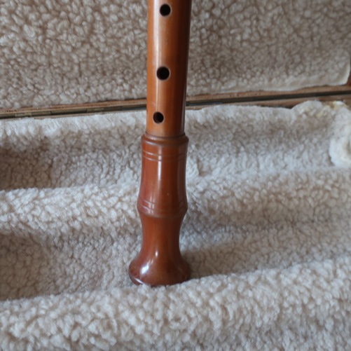 Blokfluit hout lengte 48,5 cm vintage in kist