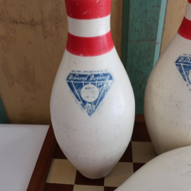 Bowling kegels origineel rood wit VERKOCHT