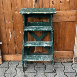 Oude trap ladder schilders hout decoratie