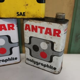 Olie blik olie drum ANTAR motor oil barn found