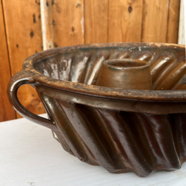 Puddingvorm aardewerk bruin tulband Ø 24 cm