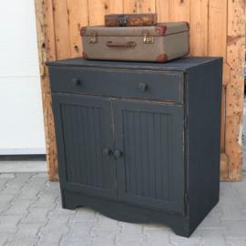 Commode lage kast brocante grijs VERKOCHT