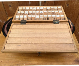Letterdoos B.C.A origineel vintage retro hout