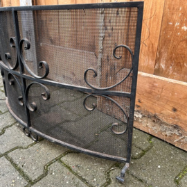 Haard scherm vonkenvanger zwart VERKOCHT