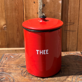Pot bus emaille thee rood origineel