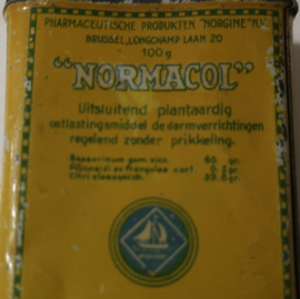 Blikje Normacol Norgine NV Brussel brocante