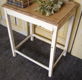Sidetable bijzettafel wit blank blad VERKOCHT