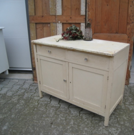 Commode brocante wit creme VERKOCHT