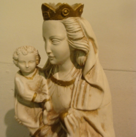 Maria beeld origineel wit en goud VERKOCHT