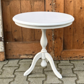 Wijntafel bijzettafel haltafel wit 53 VERKOCHT