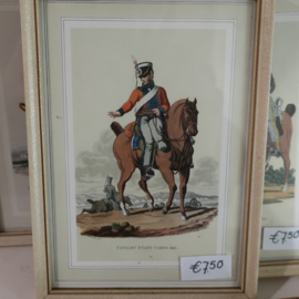 Afbeelding militair Engeland hout lijst 16 x 22,5 cm