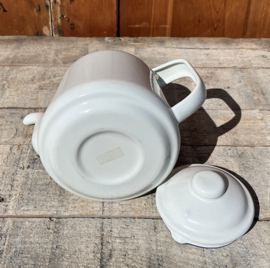 Theepot thee kan emaille wit Ø 14 cm pot