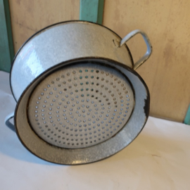 Vergiet emaille Deense zeef grijs Ø 27 cm