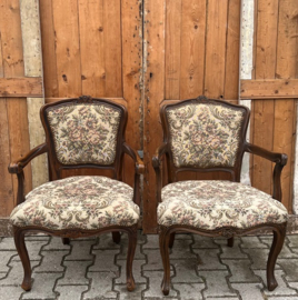 Stoelen antiek origineel Goblain stof