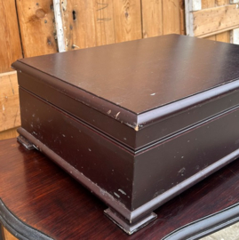 Bestek cassette kist Engeland hout VERKOCHT