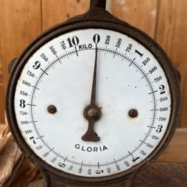 Weegschaal Gloria origineel wijzerplaat emaille