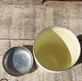 Pot bus emaille beschuit creme hoogte 22 cm