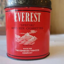 Everest sigaretten blik origineel ovaal rood