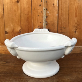 Schaal op voet wit diameter 34 cm VERKOCHT