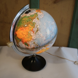 Wereldbol globe origineel Ø 26 cm verlichting