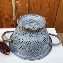 Vergiet emaille grijs Ø 20 cm VERKOCHT
